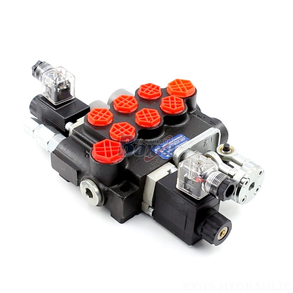Industrial Hydraulic Valves: P40 Series, 3 Spool Monoblock with Solenoid & Joystick cover photo